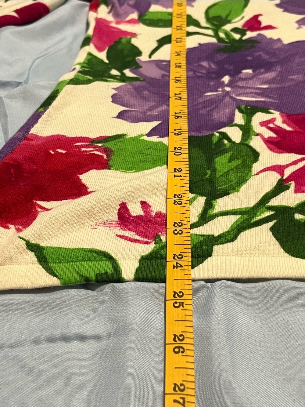 Lauren Ralph Lauren Petite Watercolor Floral Knit Top PS - Picture 8 of 13